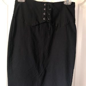 Black pencil skirt